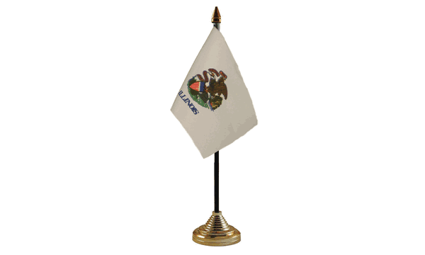 Illinois Table Flags